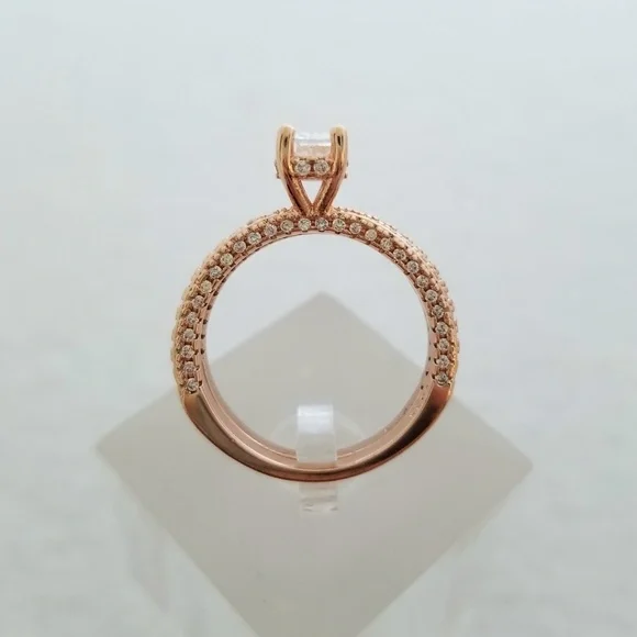 (2pcs) 1ct TW 18k Over Sterling Ring Set - Picture 3 of 8